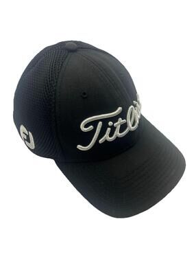 Titleist Tour Performance Mesh Golf Hat Black White Pro V1 FJ Adjustable